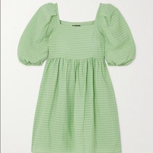 Stine Goya mint green puff sleeve summer dress